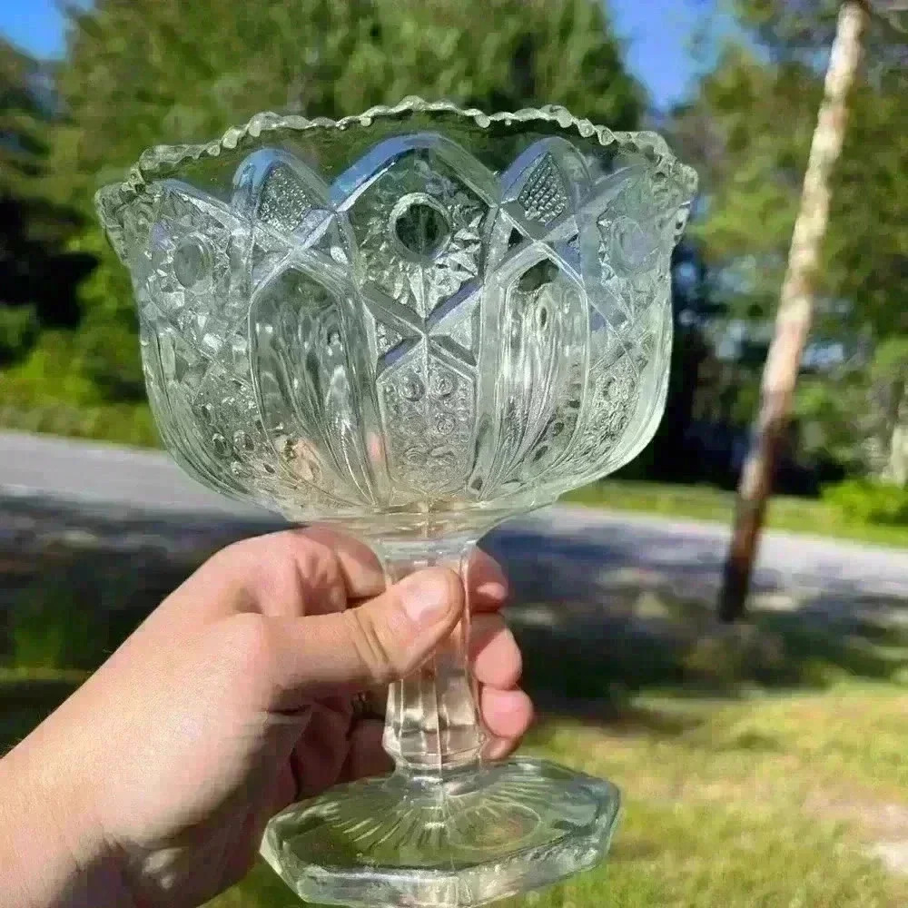 Vintage L.E. Smith Glass Candy Dish